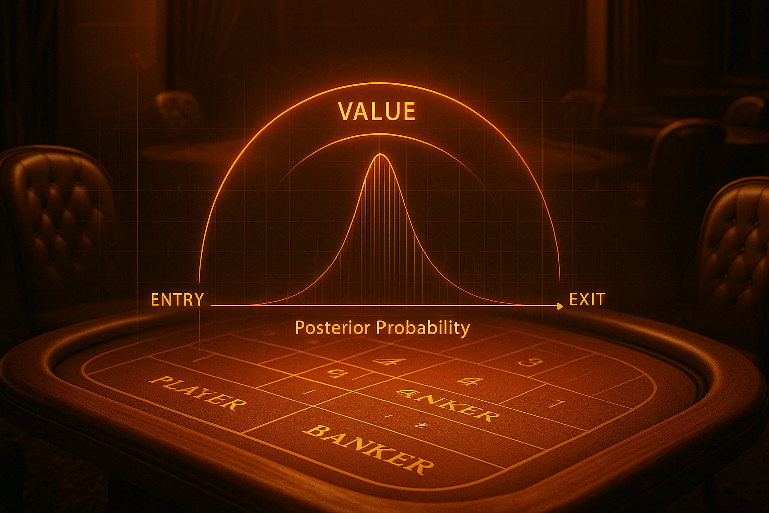 ภาพกลยุทธ์ value bet สำหรับวิเคราะห์บาคาร่าเบย์เซียน