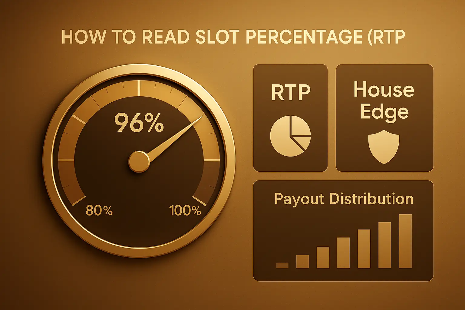 อินโฟกราฟิก วิธีอ่านเปอร์เซ็นต์สล็อต อธิบาย RTP, house edge และ volatility โทนทองหรู โดย hotwin888