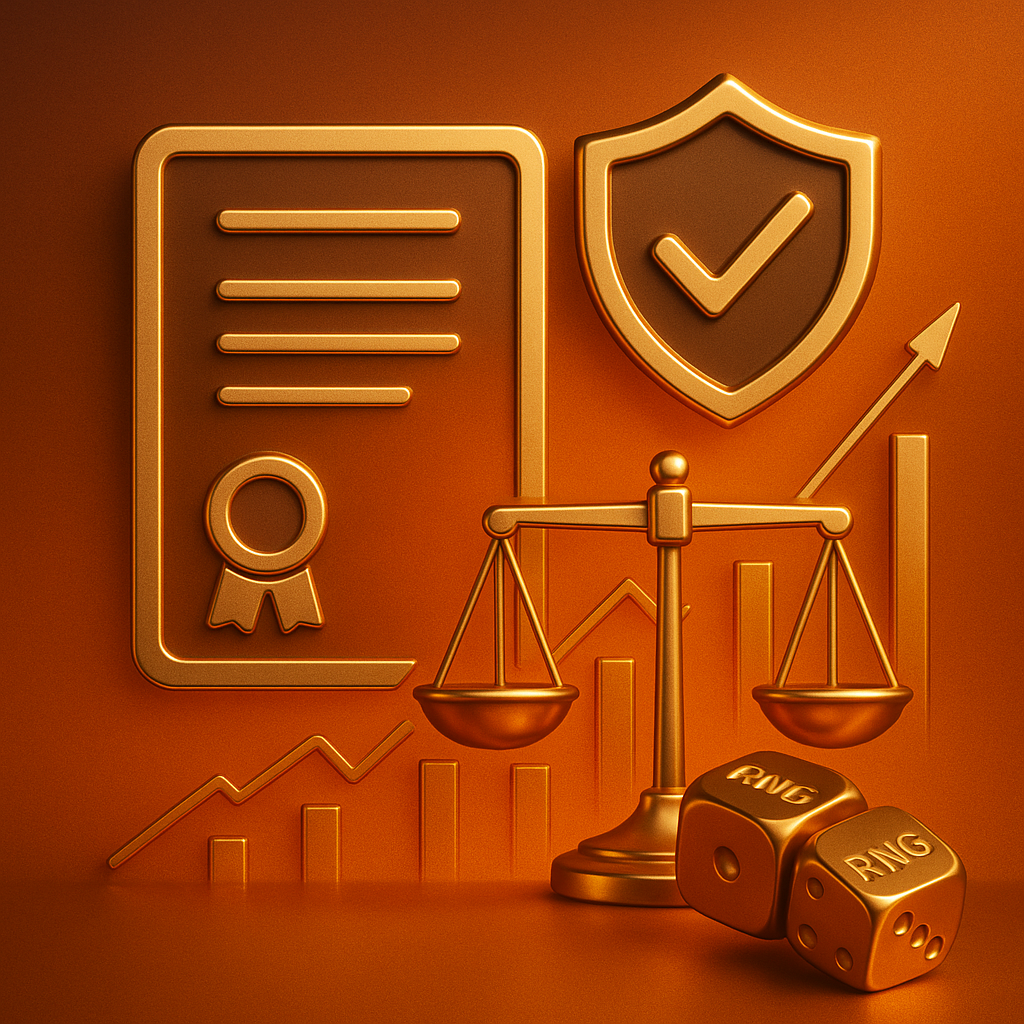 ภาพอธิบายความยุติธรรม pragmatic play ใบอนุญาตและมาตรฐาน RNG/RTP