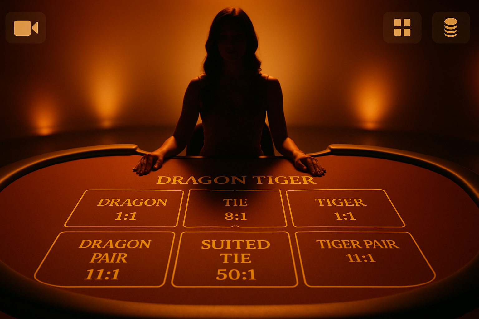 ภาพไลฟ์คาสิโน pragmatic play โต๊ะบาคาร่า Speed และ Dragon Tiger พร้อมบรรยากาศสตูดิโอหรู