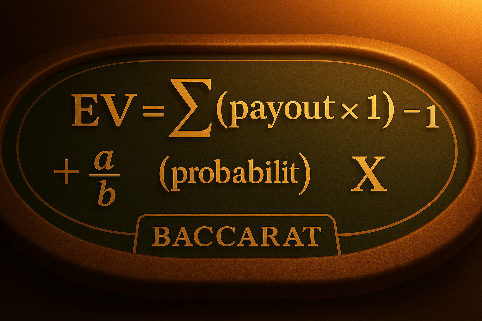 ภาพขั้นตอนคำนวณ มูลค่าคาดหวังไซด์เบ็ตบาคาร่า ด้วยสูตร EV อย่างเข้าใจง่าย