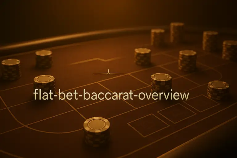 ภาพประกอบสูตรเดินเงินคงที่บาคาร่า (flat bet) โทนทอง–น้ำตาล สื่อแนวลดความเสี่ยงและคุมงบ บนฉากโต๊ะบาคาร่า สำหรับบทความกลยุทธ์ของ hotwin888