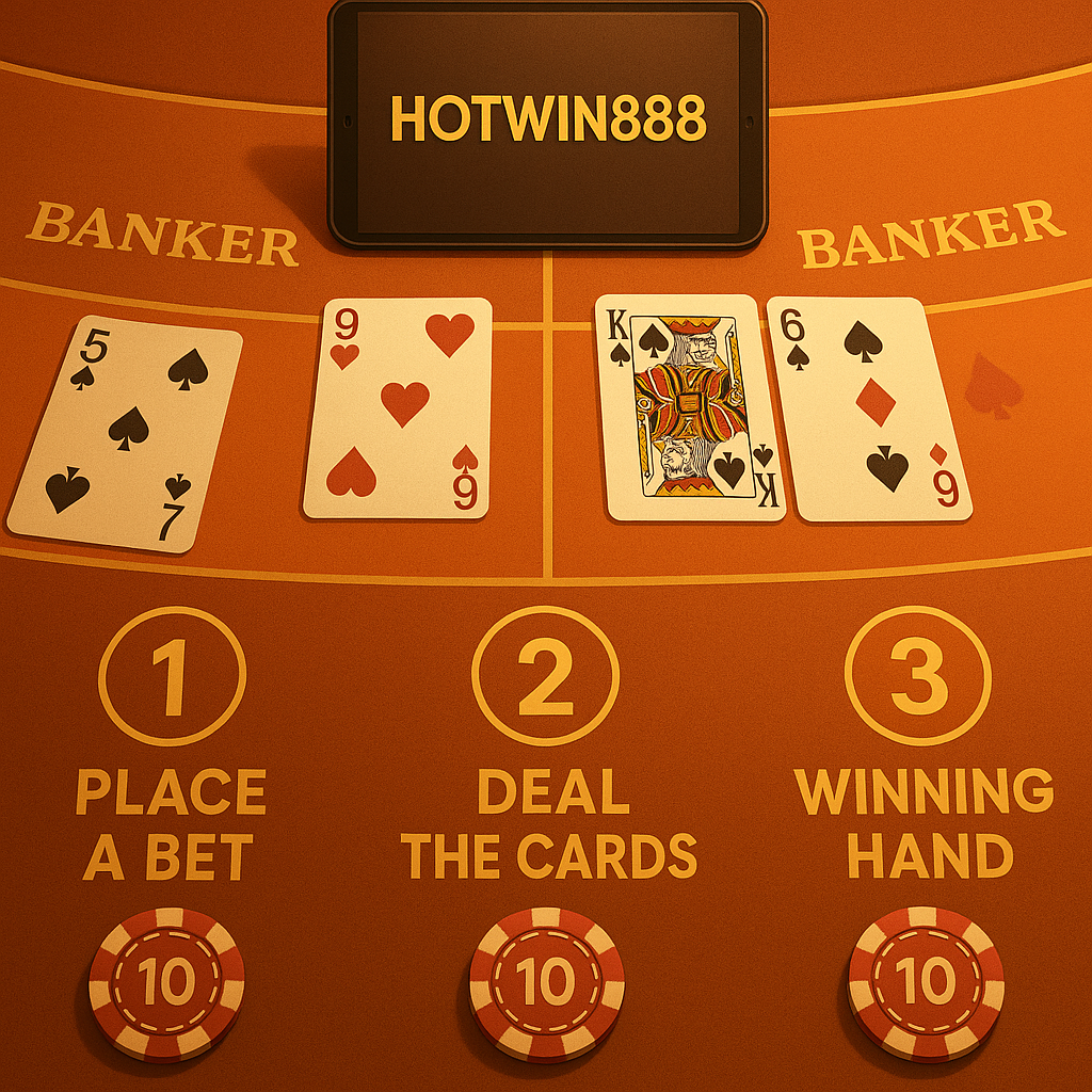 ขั้นตอนใช้ สูตรเดินเงินคงที่บาคาร่า บน hotwin888 แบบทีละขั้น