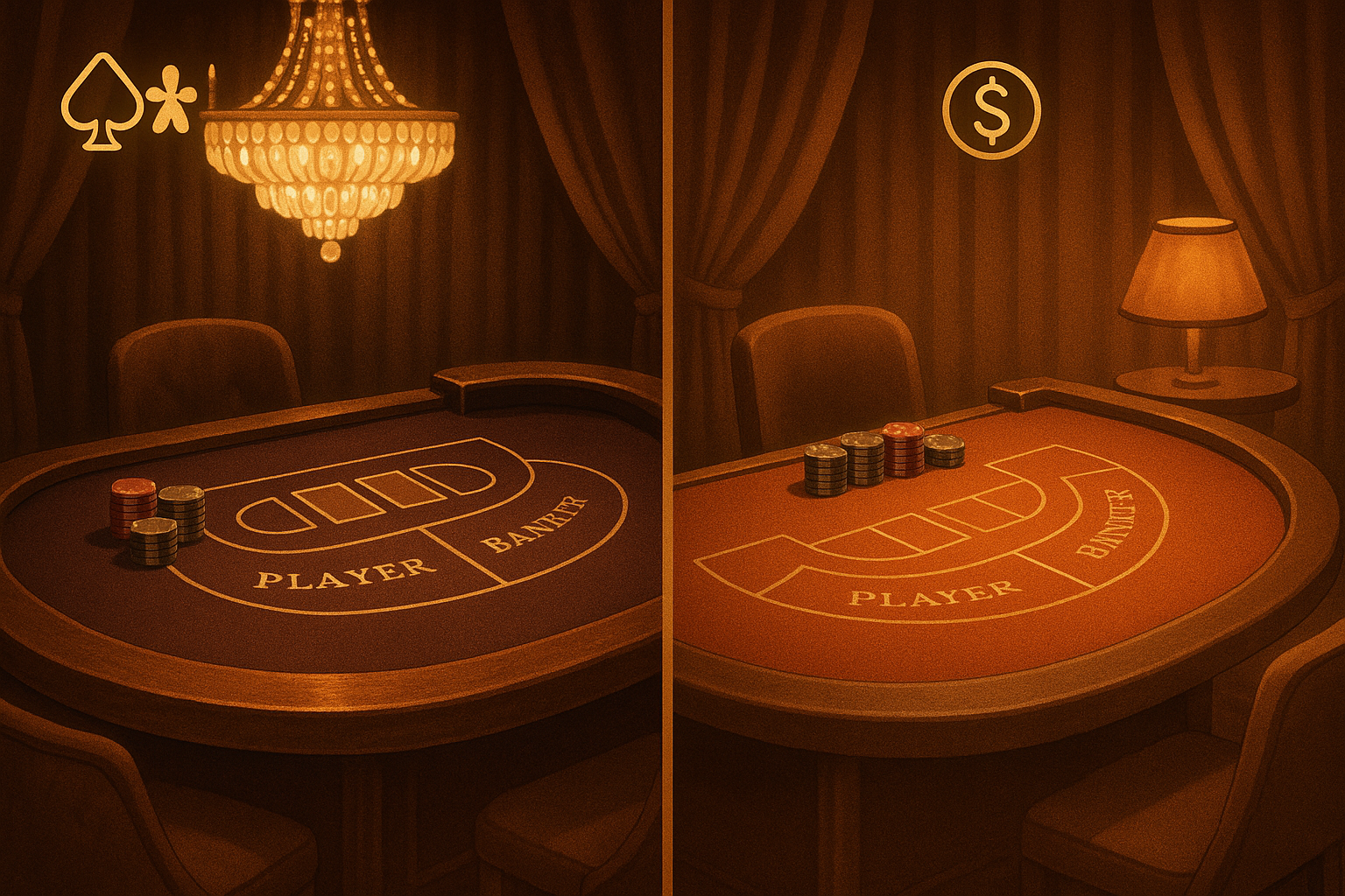 เลือกห้องบาคาร่า VIP เปรียบเทียบความต่างกับห้องปกติ ทั้งโต๊ะ อัตราจ่าย และลิมิตเดิมพัน